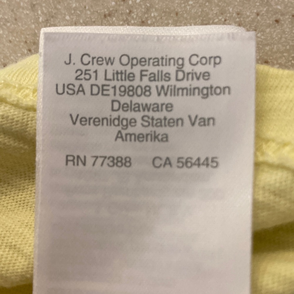 J. Crew Kids NWOT Soft Yellow Short Sleeve Tee Shirt Size Small 6/7 - Picture 5 of 8